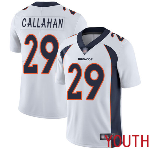 Youth Denver Broncos #29 Bryce Callahan White Vapor Untouchable Limited Player Football NFL Jersey